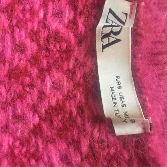 Zara Knit Mini Dress Barbiecore - Picture 5 of 6